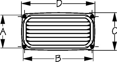 LOUVERED VENT (SEA DOG) 6 7/8" 3 7/8" 7 7/8" 10 Black #8 FH